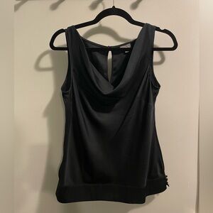 Cowl neck, real silk, sleeveless top
